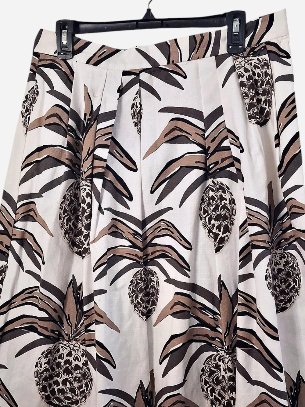 New York & Company Beige, Black & Brown Pineapple A-Line Skirt